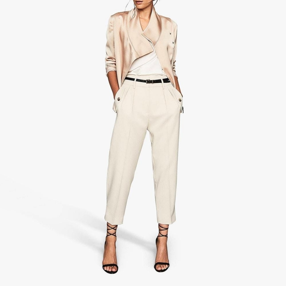 REISS Harriet Satin Moto Jacket - New with Tags